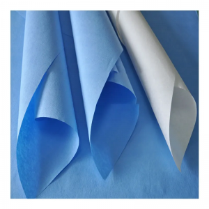 Синя/зелена/бяла медицинска опаковъчна хартия с персонализиран размер Стерилизирана креп хартия