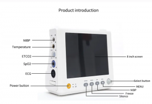 8 Duim M8 Mediese 7 Parameter Neonatale Pasiënt Monitor Met Etco2 Multipara Monitor Vir Operasiekamer Saal Icu Bedside