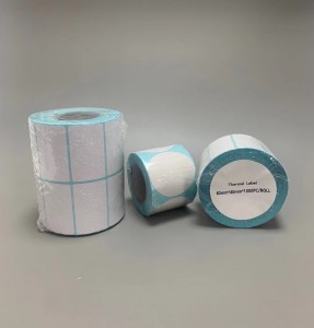 Etiqueta térmica impermeable Etiquetas en branco personalizadas da industria usadas Etiquetas da impresora