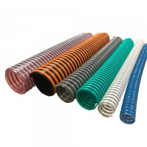 PVC ხისტი Helix შეწოვის შლანგი