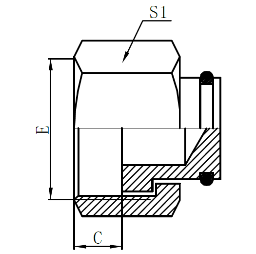 9E- Metric Female O-ring Plug