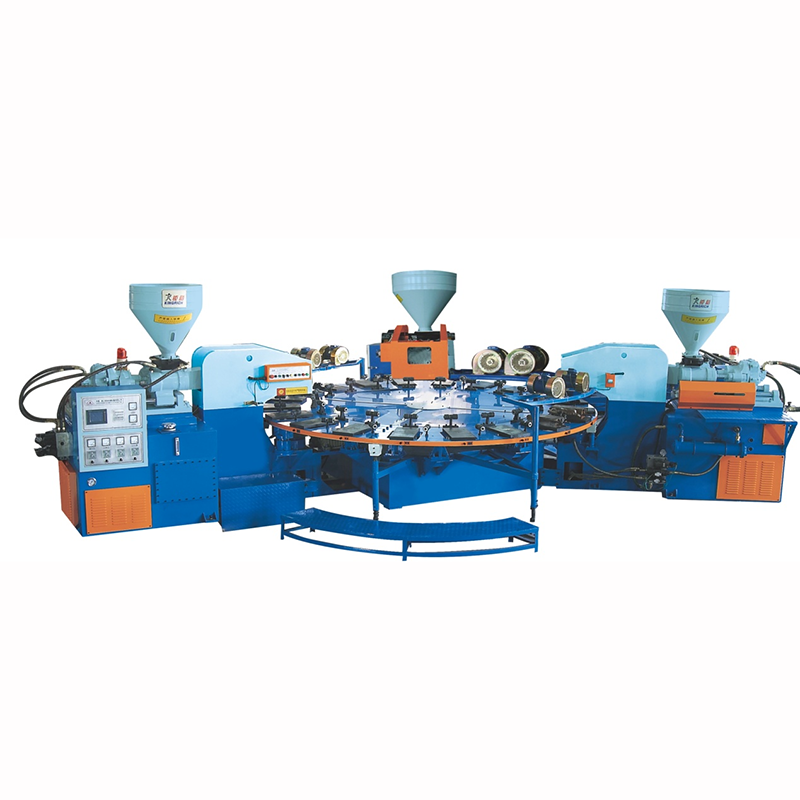 Three color pvctpr sole injection machine