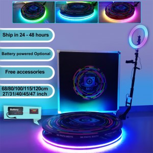 Built in battery fast shipping slow motion automatic 360 photo booth