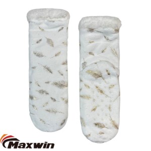 Женске зимске подебљане средње цевне јесење и зимске слатке кућне неклизајуће чарапе за спавање подне чарапе
