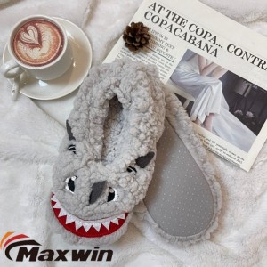 Kids Winter 3D Animal Embroidery Warm and Comfortable Slippers