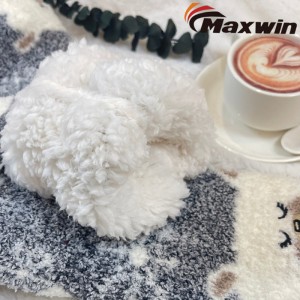 Froulju Winter Super Warm Anti-slip Gesellige Microfiber Sokken mei Cute Dieren en Snowflake