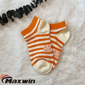23-26 ярда чорапи с обикновени ленти, обикновени памучни чорапи с хубави ивици до глезена, детски чорапи