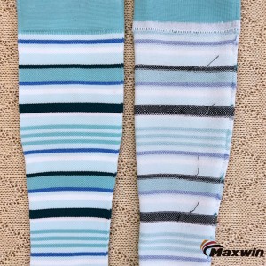 Dámské kompresní ponožky se vzory proužků nebo teček-modré