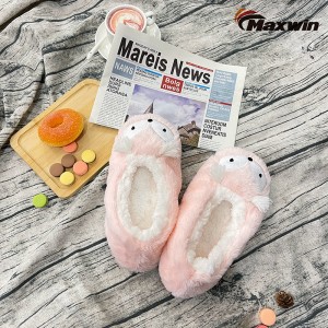 Flauschige rutschfeste 3D-Fuchstier-Socken für Damen, Ballerina-Slipper-Socken für Damen