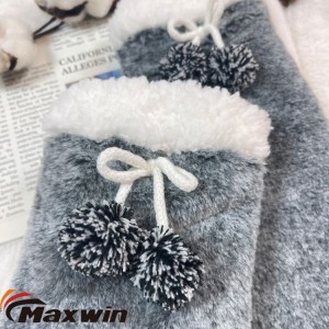 Ženske zimske goste sive jesenske in zimske spalne nogavice za domačo uporabo proti drsenju