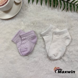 Meias para bebês primavera e verão de 0 a 5 anos, meias ocas de jacquard, meias de algodão
