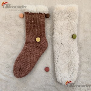 Dámske zimné teplé ponožky do stroja na doma s Brush Cozy Yarn