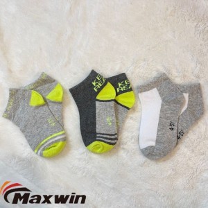 Dječje čarape od 4-5 godina, sive svijetle poliesterske modne čarape za djecu, čarape za gležnjeve