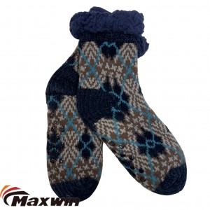 Ladies Chenille Yarn & Acrylic Yarn Mixta Warm Mollis Cozy Winter Adulta Slipper Socks
