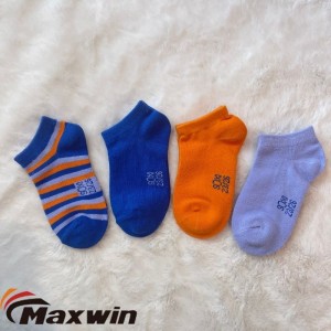 23-26 metre Çocuk teri emen çoraplar, Kız ve erkek çocuklar için ayak bileği pamuklu çoraplar, Pamuklu çoraplar