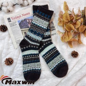WINTER WOOL YARN SOCKS CASHMERE WARM MIDDLE OUTDOOR UNISEX CASUAL KNITTED DAILY SOCKS BOOT SOCKS