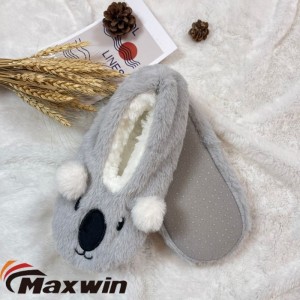 Kids Winter 3D Animal Embroidery Cozy Slipper Socks with Koala and Puppy Pattern