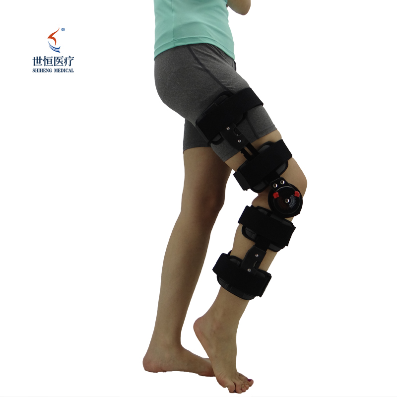 Adjustable knee joint brace with chuck orthosis support