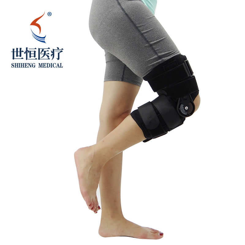 Short type orthopedic hinged knee support brace