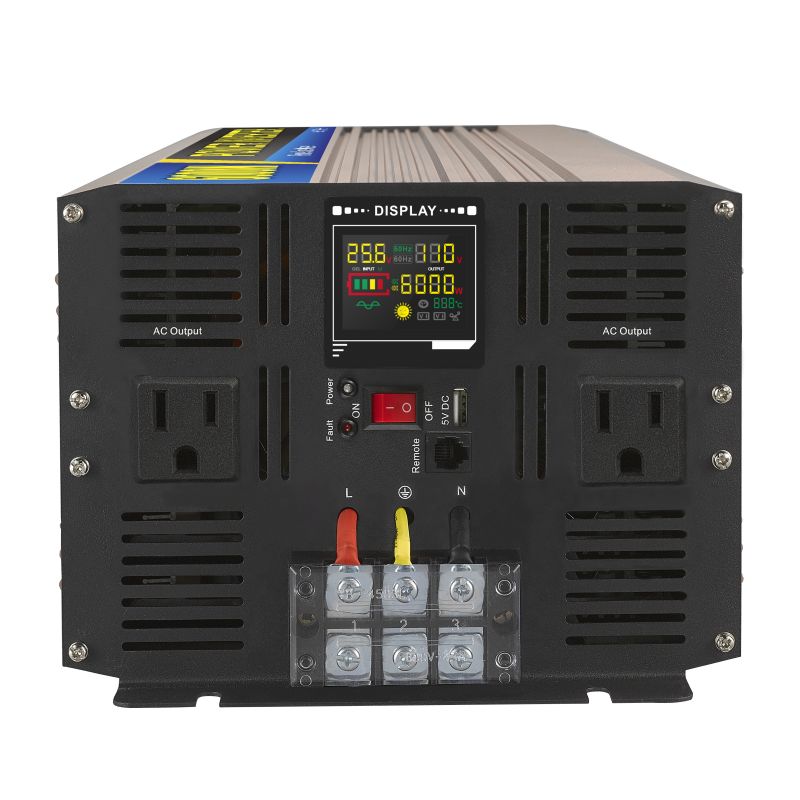 Vysokokapacitní SGPE-6000W 24/48/96V Inteligentní DC/AC měnič Upravený sinusový měnič