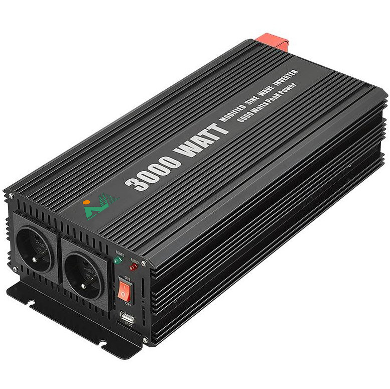 Мултифункционален SGM-3000W 12V 24V 48V 3KW модифициран синусен инвертер за напојување за автомобил