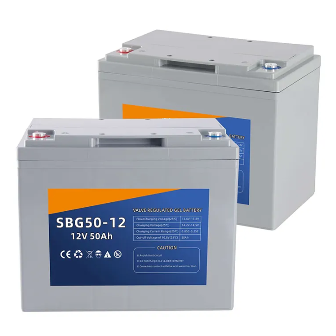 Rega murah SBG-12V 50Ah Gel Lead Acid Baterei asam timbal kanggo panel surya