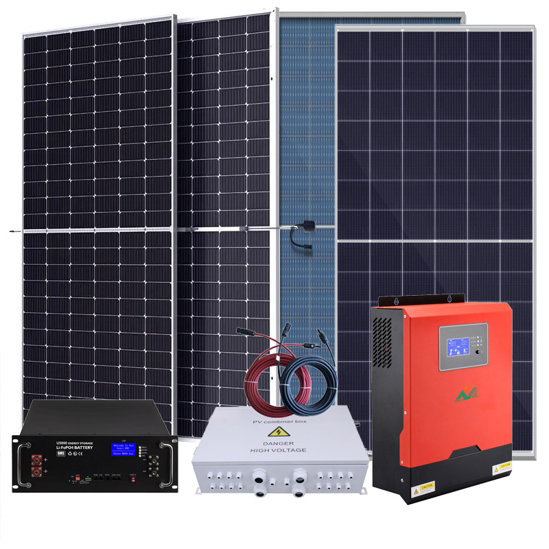 Өндөр хувиргах хурдтай MY-15KW сүлжээнээс гадуур нарны системийн иж бүрэн иж бүрдэл гэрт зориулсан нарны эрчим хүчний систем.