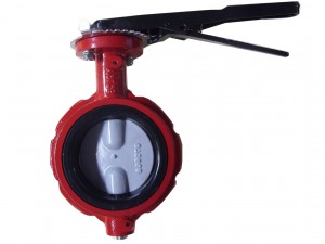 OEM manufacturer Pneumatic Butterfly Valve - 200 PSI Red Short Neck Wafer Style Butterfly Valve – Hongbang
