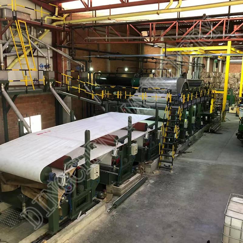 Máquina de fabricación de papel kraft de 2100 mm 10TPD en Columbia