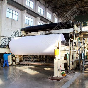 A4 inprimatzeko paper-makina Fourdrinier motako bulegoko kopia papera egiteko planta