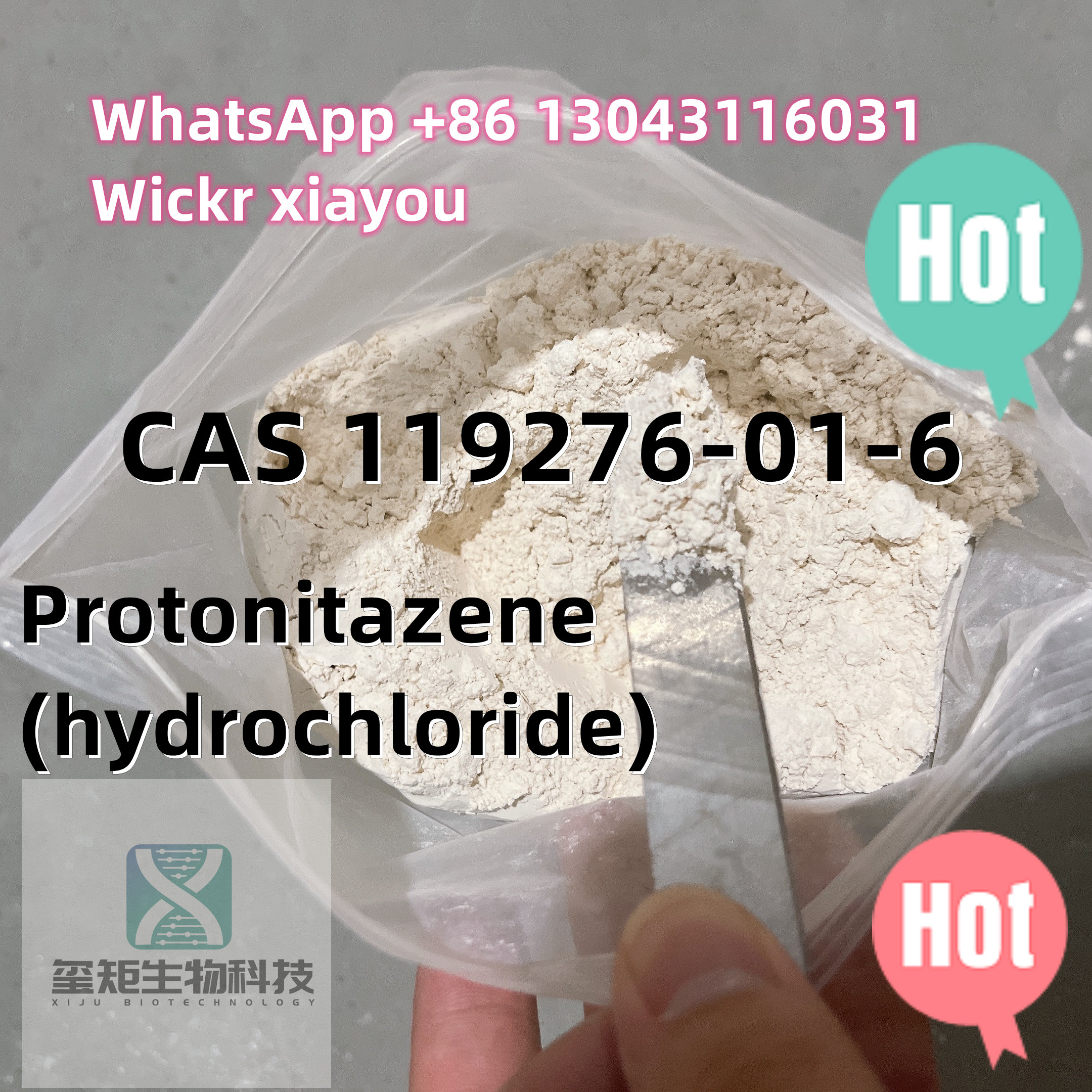 Ubuziranenge bwo hejuru 99% Ifu yera Protonitazene-hydrochloride CAS 119276-01-6, Threema: 9JPV7VEE, Wickr ME ： xiayou