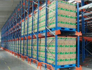 Heavy duty first in first out racking system