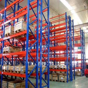 Industrial metal high rack system for warehouse storage