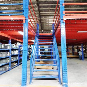 Industrial steel warehouse mezzanine floor rack system