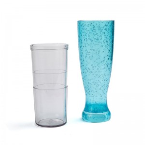 Water Drop Effect PE Plastic Drinking Cup