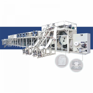New baby diaper production line machine with packing machine