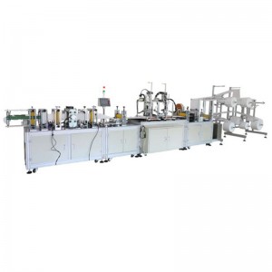 Semi-automatic foldable N95 mask 3ply non woven production machine