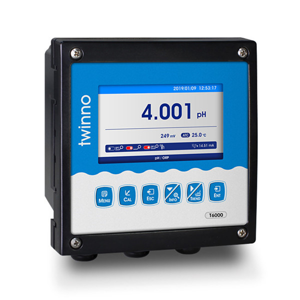 Transmisor automático dixital de Ph Orp Controlador de sensor de pH Probador en liña T6000 Imaxe destacada