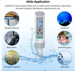 Medidor de pH da auga Probador dixital de pH da calidade da auga para piscinas