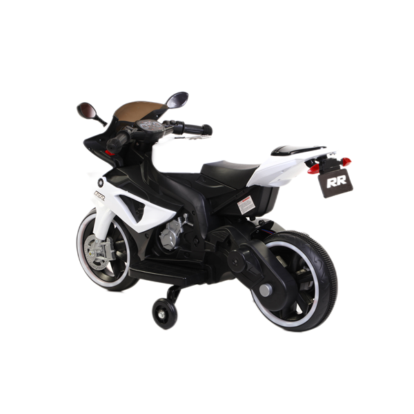 Motocicleta infantil de dúas rodas de 6v con arranque con chave