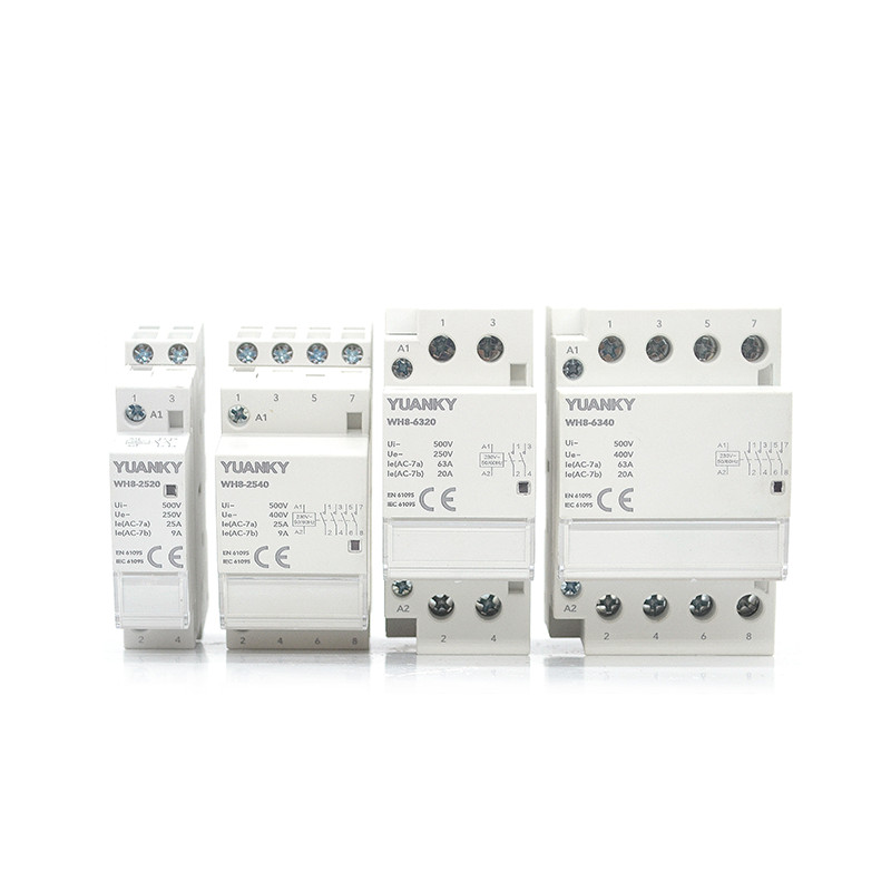 YUANKY AC contactor  WH8 series modular contactor 16A 20A 25A 32A 40A 63A Modularization AC Contactor