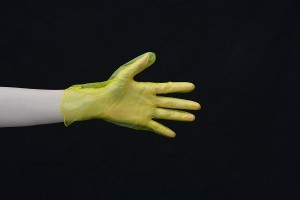 Jednokratne vinilne rukavice žute boje