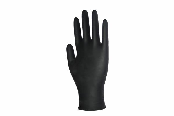 Jednorazowe rękawiczki nitrylowe w kolorze czarnym