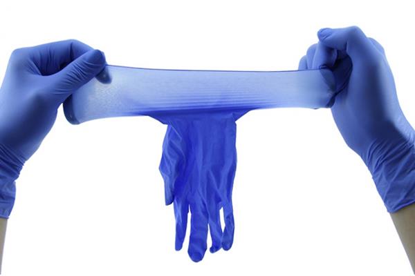 Einweghandschuhe aus Nitril Blaue Farbe