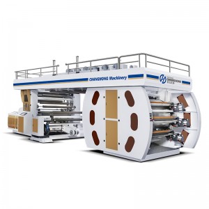 4 warna CI flexo mesin cetak roll to roll jenis
