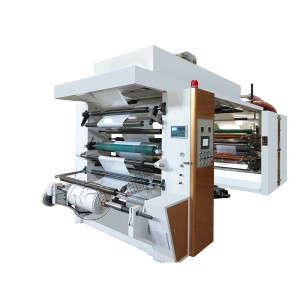 Makinë printimi flexo CI me 4 ngjyra për letër dhe plastikë