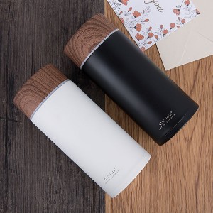 Stainless steel thermos cup 304 wood grain thermos cup