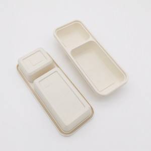 Two Compartment Corn Starch Food Container