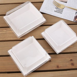 Eco-friendly White Kraft Paper Material Food Containers