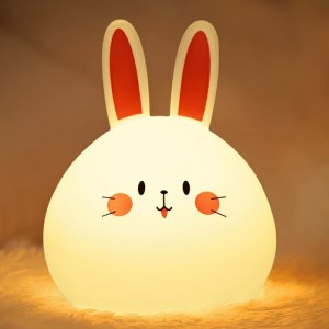 مصباح سيليكون يربت على شكل أرنب